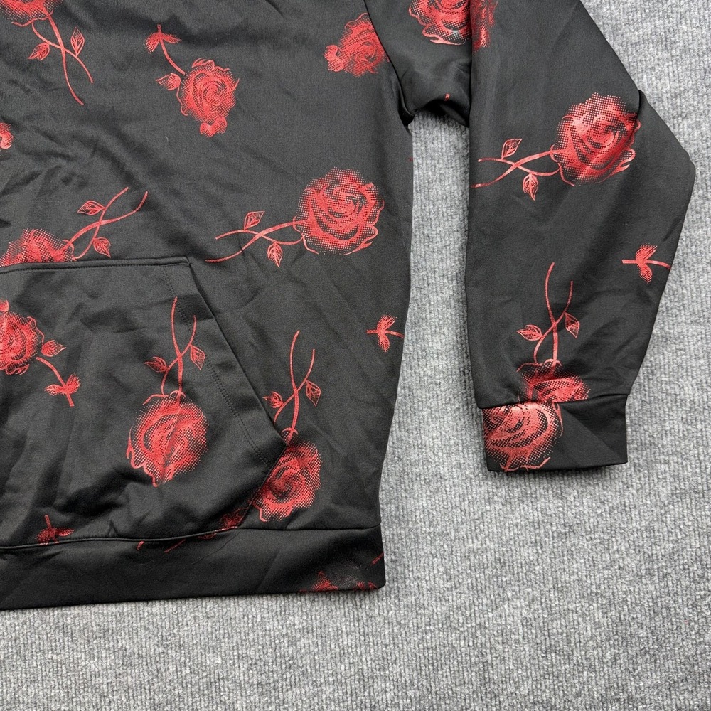 Drill Clothing Company Hoodie‎ Mens 5XL Black Rose Floral Pullover Stretch - Picture 3 of 11